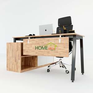Escritorio Ejecutivo de Madera Sólida, Minimalista y de Lujo, 160x140cm, Concepto Aton, Requiere Ensamblaje - Product Image 3