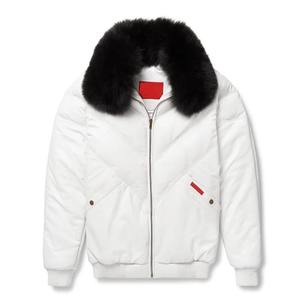 Veste matelassée à capuche en fausse fourrure pour homme |   Manteau matelassé isolé pour l'hiver |   Vêtements d'extérieur en simili cuir PU chaud - Product Image 4