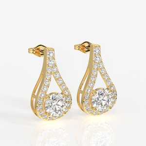 ชุดทไวไลท์ Sparkle 2.82กะรัต Moissanite ต่างหูชุบโรเดียมแบบหยดเงินสเตอร์ลิงได้รับการรับรอง igc - Product Image 5