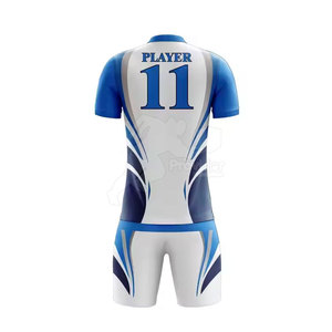 Conjunto de uniforme de fútbol de equipo de hecho profesional, ropa deportiva cómoda, ligera, de secado rápido, transpirable, 100% poliéster en Stock - Product Image 3