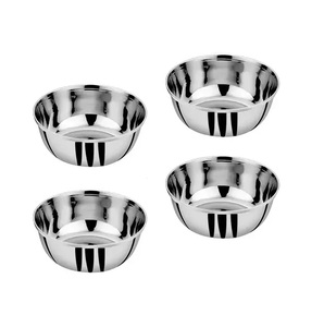 Cuencos de comida de metal de excelente calidad en tamaño y acabados de forma personalizados para la decoración del hogar de utensilios de cocina de la India - Product Image 1