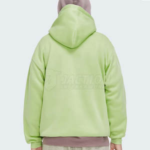 Sudadera con capucha de gran tamaño impresa con logotipo OEM de alta calidad, sudaderas con capucha de algodón para hombre, sudaderas básicas de gran tamaño para invierno - Product Image 2