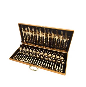 Latest Design Stainless Steel Flatware <b>Set</b> Customized Kitchenware Tabletop <b>Cutlery</b> <b>Set</b> 24pcs Fork Spoon And Knife Flatware <b>Set</b> - Product Image 1