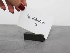 Portatarjetas negro llamativo, pieza de acento limpio y contemporáneo para decoración de fiesta de escritorio de oficina o presentaciones de eventos - Product Image 5