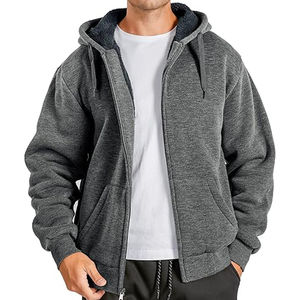 2025 nuevo estilo sudaderas con capucha para hombre cremallera de buena calidad 100% algodón cremallera completa calle para invierno venta en línea con servicio OEM - Product Image 1