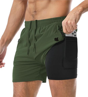 Short de gymnastique pour hommes Linerless & Liner-Short de course à séchage rapide 5 "avec poches zippées Short de sport athlétique de sport