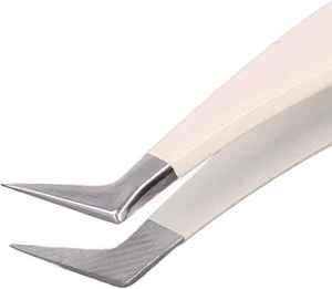 Pinzas de Acero Inoxidable para Extensión de Pestañas con Puntas de Fibra, Alicates para Pestañas, Suministros Profesionales para Injertos de Pestañas - Product Image 1