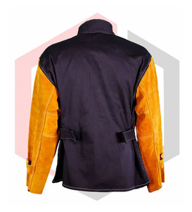 Chaquetas de Soldadura de Cuero Resistentes al Fuego, Antiestáticas, Resistentes al Calor de 200 °C, Ropa de Seguridad para Soldador con Protección Contra Incendios, Mangas Largas - Product Image 2