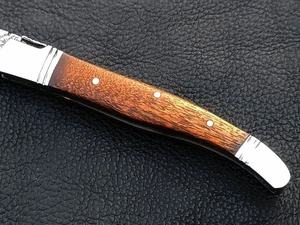 Cuchillo de Caza Plegable de Acero de Damasco Premium con Bloqueo Trasero, Venta al por Mayor OEM, Cuchillo de Coleccionista EDC Afilado como una Navaja, 58HRC, 3 Años de Garantía - Product Image 4