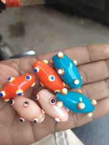 Cuentas redondas de vidrio multicolor de alta calidad de 4mm y 8mm para la fabricación de joyas, cristal de Murano y cuentas de vidrio sueltas bellamente diseñadas - Product Image 2