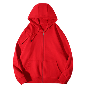 Sweats à capuche zippés pour hommes Vente en gros unisexe couleur unie logo personnalisé taille confortable matériel sweats à capuche qualité supérieure - Product Image 2