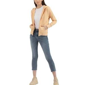 Sudadera con capucha de logotipo personalizado de tela tejida informal de otoño para mujer de manga larga de secado rápido y transpirable de alta calidad - Product Image 5