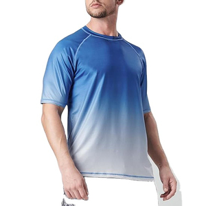 Camiseta de entrenamiento de compresión para hombre, camiseta de gimnasio personalizada barata al por mayor, camiseta de entrenamiento de fitness de secado rápido - Product Image 2