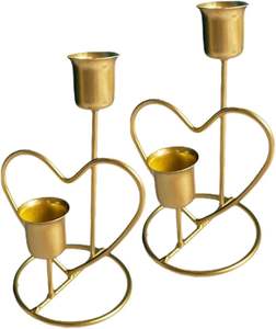 Bougeoir en métal classique Style de maison élégant et décor d'événement pour les dîners romantiques Paramètres de table de Noël - Product Image 5