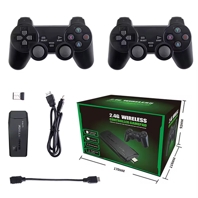 Global Best-seller M8II Video Game Console 2.4G Dual Wireless Controller Gaming Stick 4K 40000+ Games 64GB Retro M8 Game Console