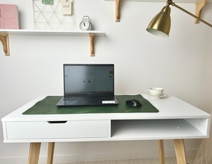 Tapete de Escritorio de Cuero Genuino Hecho a Mano, Resistente, a Prueba de Olores, Premium, para Oficina, Superficie Antideslizante y Duradera para Trabajar - Product Image 4