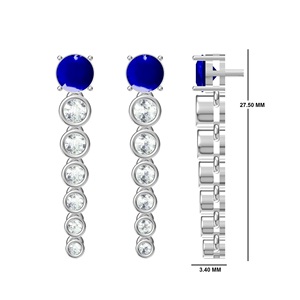 Boucles d'oreilles élégantes et éthiques en or 10K 14K 18K avec effet fascinant Options de bijoux en diamant de laboratoire - Product Image 3