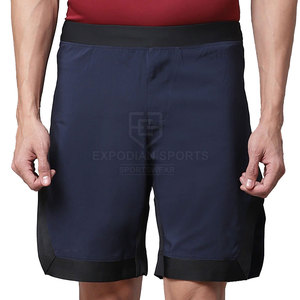 Pantalones Cortos de MMA para Hombre, 100% Poliéster, Cintura Elástica, Corte Holgado Informal, Secado Rápido, Ropa Deportiva - Product Image 1