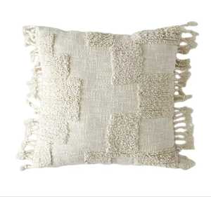 Wholesale 45x45 Model Cotton Boho Decorative Lumbar Pillow Case <b>Tufted</b> Woven <b>Cushion</b> Cover Geometric Striped Pattern for Bedroom - Product Image 2