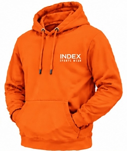 Sudadera con Capucha Naranja para Hombre de Index Sportswear, Corte Regular, Felpa de Algodón, Informal, con Bolsillo Frontal con Logotipo - Product Image 5