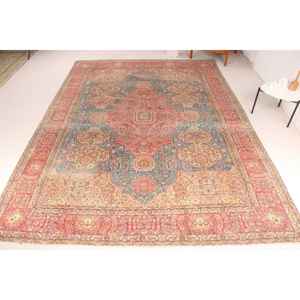 Vintage Turkish Rug 0.7x11.2 ft, <b>Red</b> <b>Runner</b> Animal Print Wool Rug - Product Image 1