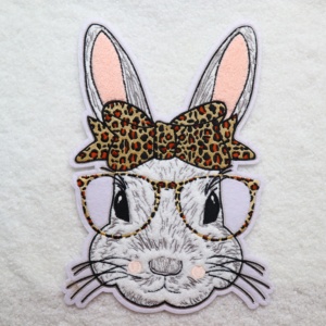 Well-Designed Custom Embroidered Patch Large Logo Easter Design Chenille Easter Bunny Patches for Clothing - Product Image 6