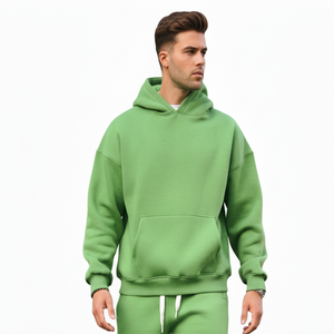 Streetwear d'hiver personnalisé pour hommes survêtements sérigraphie de haute qualité sweat à capuche avec logo ensemble de pantalons de survêtement unisexe en coton polaire - Product Image 1