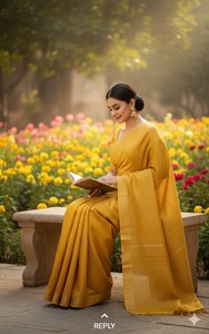 Sari en soie Tussar pur multicolore de qualité supérieure pour femmes, conçu avec des détails exquis et un charme ethnique intemporel en provenance d'Inde - Product Image 3