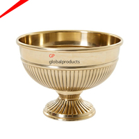 Bol à vin en acier inoxydable de qualité supérieure avec base ronde et poignées décoratives, Punch Bowl pour restaurant, bar et mariage