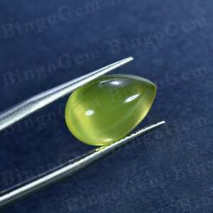 Piedra preciosa en forma de pera de Prehnita Natural 100% calidad de Grado Superior Briolette corte piedra preciosa genuina suelta para fabricación de joyas uso a granel - Product Image 2