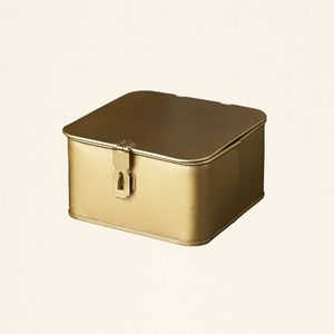 Caja de dulces de metal chapado de lujo con diseño en relieve Ideal para embalaje de regalo de alta gama durante festivales - Product Image 4