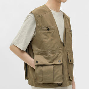 Chaleco utilitario multibolsillo de lujo de alta calidad para hombre, hecho a medida, talla grande, logotipo personalizado, servicio OEM en color - Product Image 5