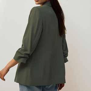 Manteau long en laine tissée coupe-vent pour femme, chaud et élégant, avec col et ceinture, idéal pour le bureau et le streetwear - Product Image 5