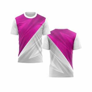 Camiseta de Fútbol Personalizada para Hombre, Diseño Diagonal Blanco y Rojo, Cuello Redondo, Transpirable, Ligera, Diseño Abstracto de Dos Tonos - Product Image 5