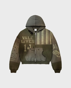 100% algodón personalizado peso pesado hombres Zip Up Hoodie Distress Sun Faded Wash Cross DTG cremallera sudaderas con capucha 2025 - Product Image 1