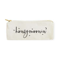 Estuche para Kit de Luna de Miel, Bolsa de Lona de Algodón con Cremallera Dorada, Personalización de Marca, Uso Promocional, Organizadores de Bodas, Gestión de Eventos, Personalizado