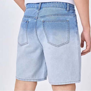 กางเกงขาสั้นผ้าเดนิมของผู้ชายทรงตรงไซส์ใหญ่พิเศษเสื้อผ้าแนวสตรีทผ้าฝ้าย100% แบบสั่งทำ - Product Image 2