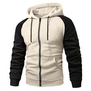 2024 personnalisé hommes de haute qualité 100% coton 340G pull à capuche polaire pleine fermeture éclair doublé intérieur uni Logo Design anti-rétrécissement - Product Image 2