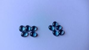 Fine Qualité Naturel Londres Bleu Topaze Ovale 7X9mm Cabochon Lâche Dos Plat Bleu Topaze Facette Gemme En Gros Lot Pour Bijoux - Product Image 4