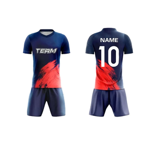 Toptan nefes futbol kiti hızlı kuru futbol forması ve şort özel renk özel Logo futbol üniformaları - Product Image 4