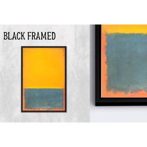 Lienzo de arte abstracto amarillo y gris - Impresión decorativa para pared enmarcada, 1P Blackframedcanvas - Product Image 1