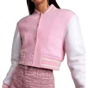 Personalizado al por mayor 100% poliéster satén Varsity Bomber béisbol chaqueta de invierno chaqueta de las mujeres de Pakistán - Product Image 1