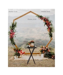 ฉากหลังเหล็กสีทองดีไซน์สวยที่สุดฉากหลังทรงหกเหลี่ยมปรับขนาดได้ตามศิลปะในบ้าน - Product Image 1