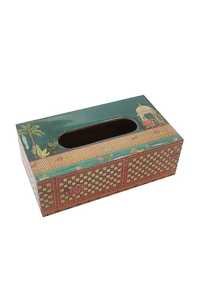 Elegante caja de pañuelos de madera con patrón floral, decoración de resina de fácil acceso para baños, dormitorios, oficinas, estilo de regalo - Product Image 3