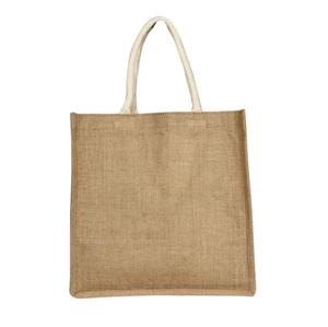 Logo personnalisé ligne de jute fourre-tout avec poignée en coton renforcé marché économique sacs fourre-tout en jute - Product Image 5
