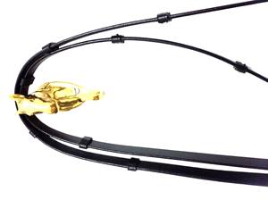 สายบังเหียนม้าหนังแท้ คุณภาพสูง สำหรับการแข่งขันกระโดดข้ามเครื่องกีดขวาง อุปกรณ์บังเหียนหนังแท้ ระดับมืออาชีพ - Product Image 3