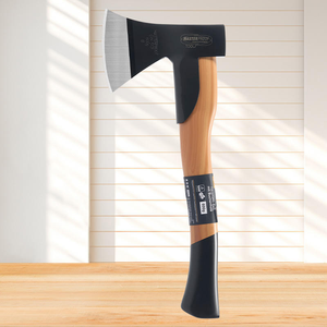 Hache de camping robuste 600g avec manche en hêtre, hache en acier au carbone forgé pour fendre du bois, survie en extérieur, jardinage - Product Image 4