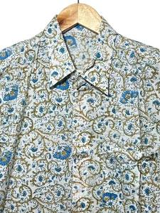 Chemise à manches longues pour homme en coton 100% de qualité export, imprimée à la main avec des motifs floraux |   Coton durable |   OEM ODM - Product Image 2