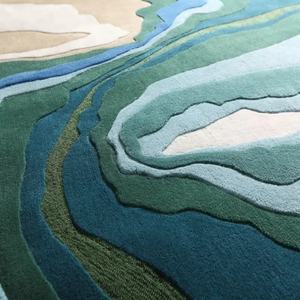 Alfombra de área hecha a mano de alta calidad para decoración del hogar, alfombras florales bordadas de 8x10 y 9x12 para sala de estar, pila cortada, antideslizante, lavable - Product Image 2