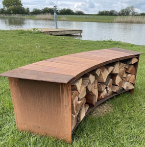 Fauteuils de jardin en bois massif pour foyer (design incurvé) - Product Image 4